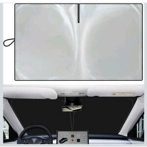 Tesla Model Y & Model 3 Sunshade –Fit Windshield Sunshade with UV Protection